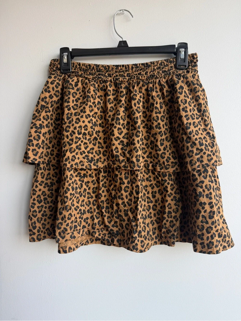 Old navy Leopard Print Tiered Mini Skirt - Brown/Black